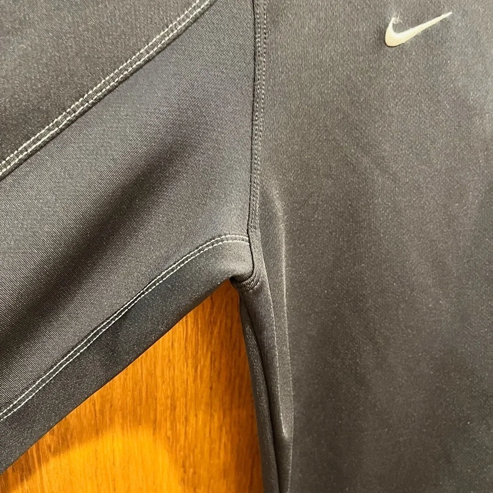 Nike Dri-Fit Black and White Cornell Soccer Quarter Zip-Up Hoodie - Size Small
